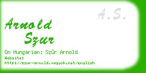 arnold szur business card